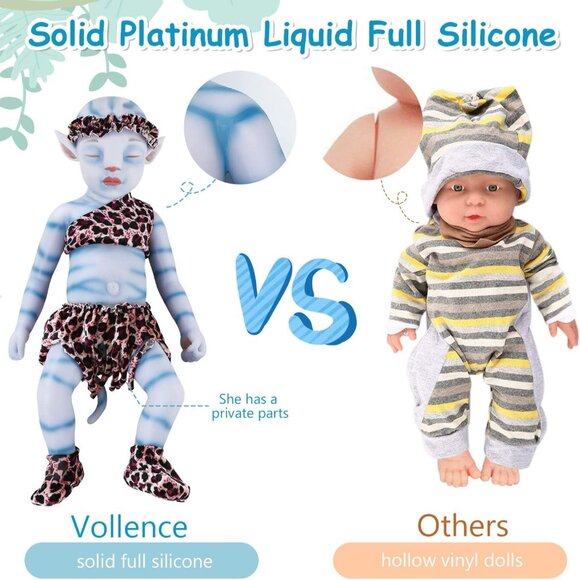 🆕 20inch Full Silicon Sleeping Avatar Alien Reborn Lifelike Baby Doll Girl - Picture 2 of 6